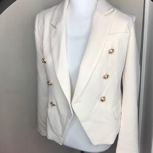 Blazer with gold buttons